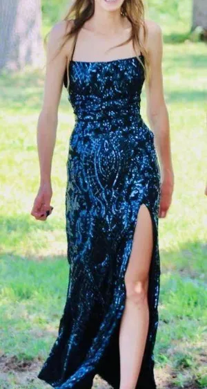 Windsor Navy Blue Prom Dress thumbnail 1