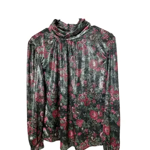 Lauren Lee Vintage Floral Long Sleeve Mock Neck Blouse Top‎ Sz 10 thumbnail 2