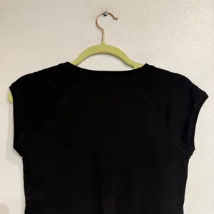 Zara Black Cap Sleeve Muscle Tee Top Sz M thumbnail 7