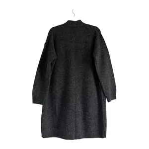 Uniqlo 100% Wool Knit Oversized Long Cardigan Charcoal Gray Sz Small Cabin Core thumbnail 4