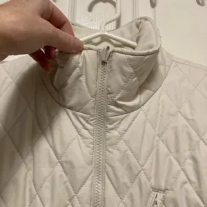 *Columbia Off White Mock Neck Quilted Large Long Sleeve Puffer Jacket #HC thumbnail 6