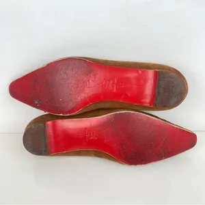 CHRISTIAN LOUBOUTIN Brown Suede Leather Flats - Size 36/6 thumbnail 13