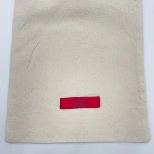 Valentino Dust Cover‎ Bag Cream Off-White Red Tag Drawstring Closure 6.5" x 12" thumbnail 10
