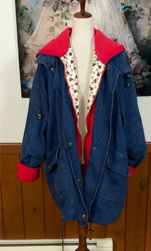 Super Cool Vintage 1980s/90s Stefano Flannel Lined Denim Jacket thumbnail 1