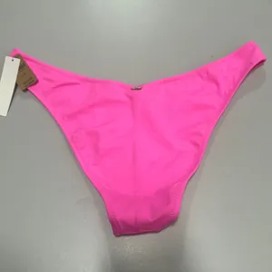 PINK Victoria's Secret Neon Pink V-Front High Leg Bikini Bottom Large NWT thumbnail 2