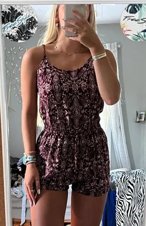 Aeropostale Maroon Romper thumbnail 1