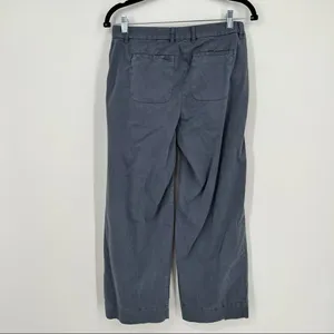 Elizabeth and James Chino Trousers Womens 4 Blue Grey Cropped Wide Leg Minimal thumbnail 6