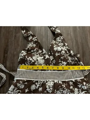 Y2K VTG Lots of Love by Speechless Brown Floral Halter Top M thumbnail 4