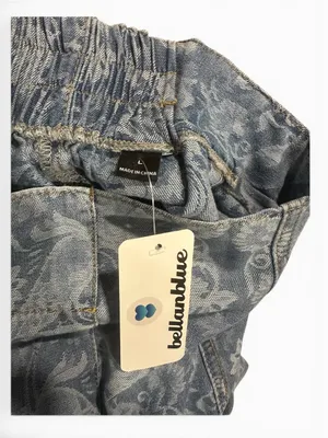 Lg Paisley Print Wide Leg Denim Pants from Bellanblue thumbnail 4