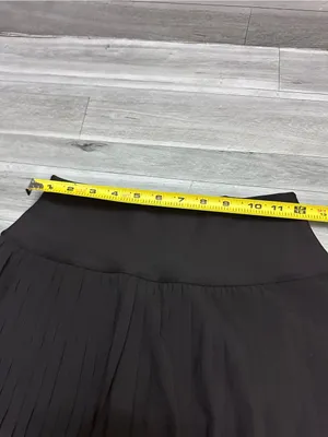 ALO Yoga Black Pleated A-Line Skirt M thumbnail 5