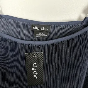 NWT City Chic Zaneta Chamise Mini Slip Dress in Indigo Blue Size 18 thumbnail 2