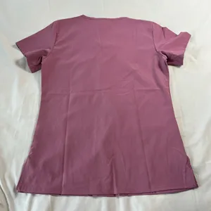4Flex Women's Scrubs Small Top Lavender Purple V-Neck Short Sleeve thumbnail 3