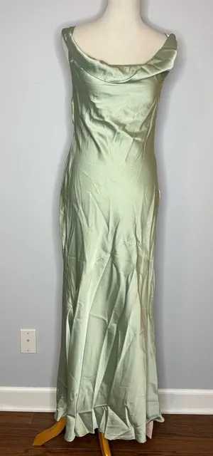 SHEIN - Green Cowl Neck Dress With Open Back thumbnail 1