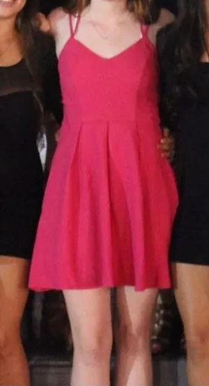 Hot pink lulus party dress thumbnail 1