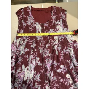 Free People Sully Babydoll Dress Women’s Small Burgundy Cottagecore Coquette thumbnail 8