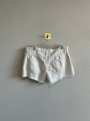 Free People white denim jeans short shorts thumbnail 6