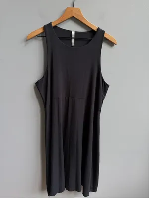 Athleta Santorini Thera Dress Sleeveless Black A-Line Dress Size Large Modal thumbnail 4