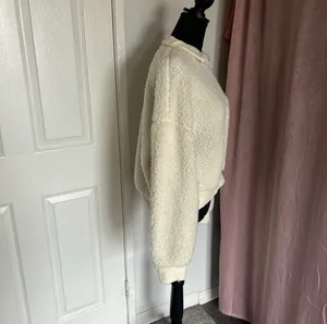 White Sherpa Victoria's Secret PINK fleece quarter zip thumbnail 3