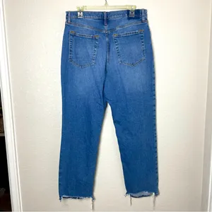 Abercrombie & Fitch Ankle Straight Ultra High Rise Blue Jeans Size 14 Long thumbnail 8