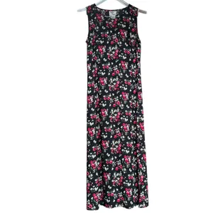 Vintage‎ 90's Floral Maxi Sleeveless Dress Sz 6 thumbnail 3