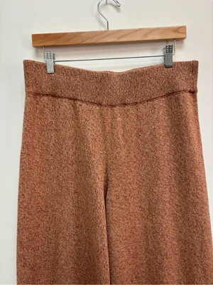 Free People Free-est Button Up Sweater Pants Wide Leg in Chutney Sand L thumbnail 5