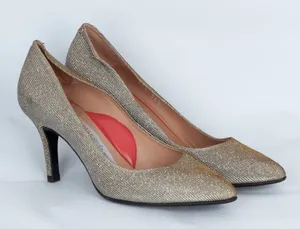 Toujours by Pas de‎ Rouge Metallic Gold Glitter Pumps Size 36.5 thumbnail 1