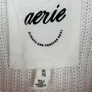 NWOT Aerie Beyond Cropped Sweater Womens Striped Cotton Knit Oversized Size XL thumbnail 5