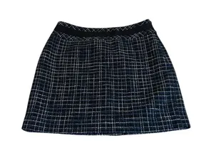 LOFT Black and blue tweed Mini Skirt thumbnail 1
