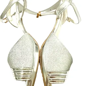 Fashion Glitter Sparkle Heel Ankle Open Toe Shoes Adult Women's Size 7.5 thumbnail 3