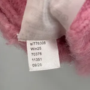LOFT Pink Cable‎ Open Knit Crew Neck Sweater Womens XL Wool Blend Lightweight thumbnail 5