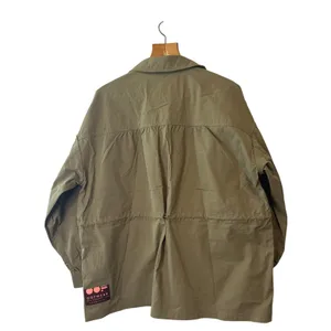 Free People OOFWEAR Oversized Khaki Cotton Rain‎ Duster Jacket Size 12 NWT thumbnail 4
