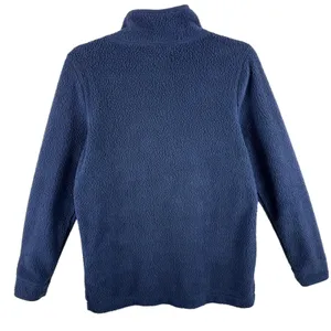 L.L.‎ Bean Navy Blue Mock Neck Fleece Pullover Hand-Warming Pouch Size XS thumbnail 2