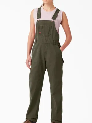 NWT Overalls Dickies Relaxed Fit Bib Overalls, FB206 Rinsed Moss Green 2XL thumbnail 2