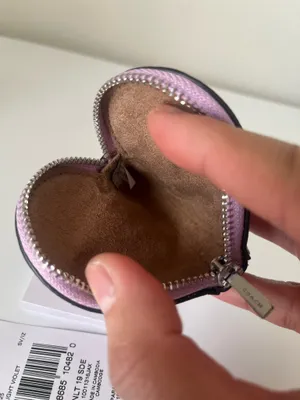 Coach Heart Bag Charm In Signature Leather With Heart Charm thumbnail 4