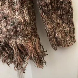 FINAL MARKDOWN Rochelle California fringed sweater small Brown thumbnail 3