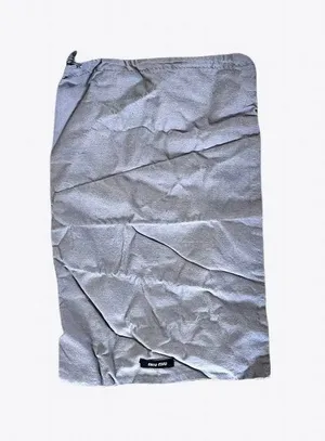 Miu miu small grey drawstring dust bag thumbnail 1