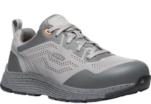 Keen Gray Mesh Athletic Sneaker with Orange Accent thumbnail 1