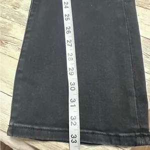 Risen Jeans Mid Rise Slim Straight Black Women's Size 1 25 Waist Stretch thumbnail 6