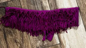L space purple strapless fringe bra thumbnail 1