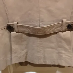 Kenneth Cole Leather Jacket Beige Size M thumbnail 11