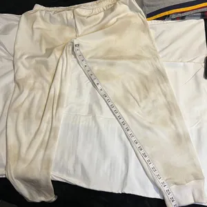 Nicole Miller Cozy Tie-Dye Loungewear Set Beige Cream Sweatshirt & Joggers Two-L thumbnail 5
