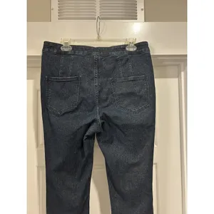 Anthropologie Pilcro High Rise Denim Legging Dark wash Metallic Shimmer Size 32 thumbnail 4