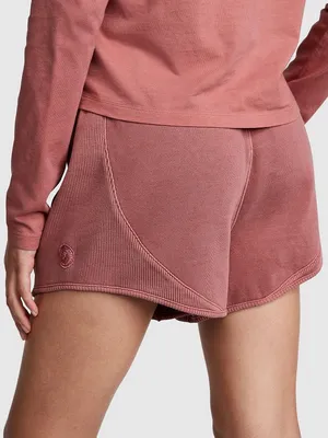 PINK Victoria's Secret Sweatshort Acid Wash Mauve Athletic Shorts‎ Size XL thumbnail 2
