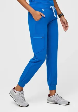 Figs Women's Technical Collection Royal Blue Joggers with Drawstring thumbnail 1