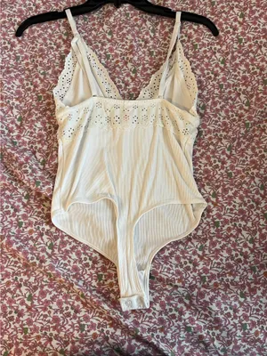 Lace Bodysuit White Size M thumbnail 2