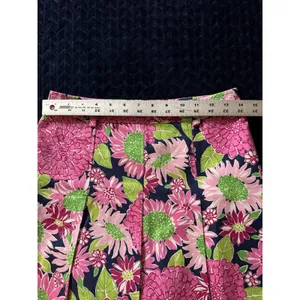 Lilly Pulitzer Womens Floral Print Pink Green A-Line Pleated Skirt Size 0 thumbnail 6