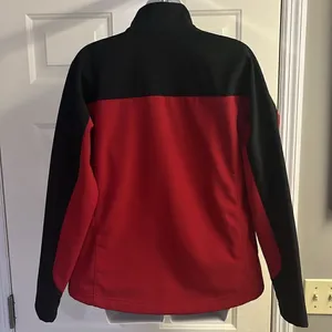 Land’s End Women’s Black Red Gray Zip-up Jacket w/ Mock Neck Pockets-Small (6-8) thumbnail 11