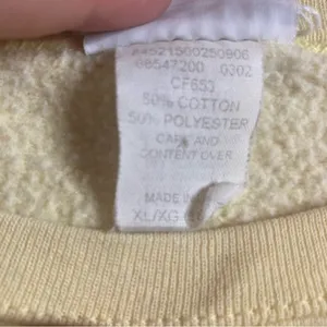 Vintage Gitano Butter Yellow Rockport Mass Crewneck Sweatshirt Size XL thumbnail 4