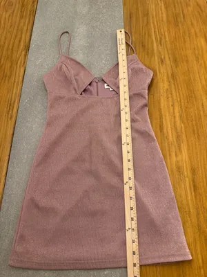 Superdown Brina Mini Dress Rose Gold Metallic Shimmer Cutout Small thumbnail 8