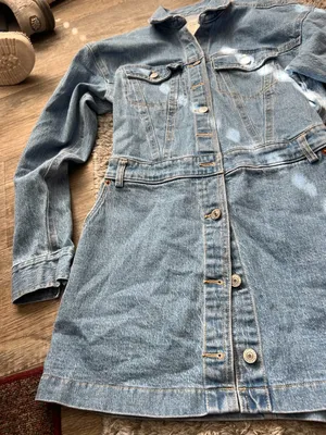 Abercrombie‎ & Fitch Denim Shirt Mini Dress Long Sleeve Utility Western S thumbnail 6